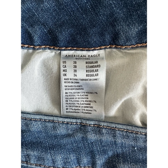 American Eagle Women’s Stretchy High Rise Ripped Distressed Skinny Jegging Jean - Picture 15 of 16